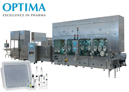 シリンジ及びバイアル充填ライン（OPTIMA pharma GmbH）
